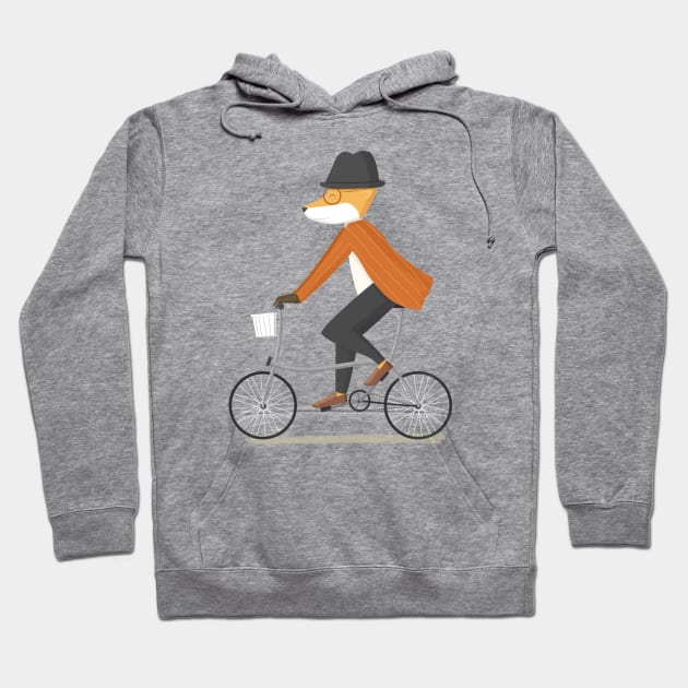 Mr. Fox is on His Way Hoodie by cartoonbeing